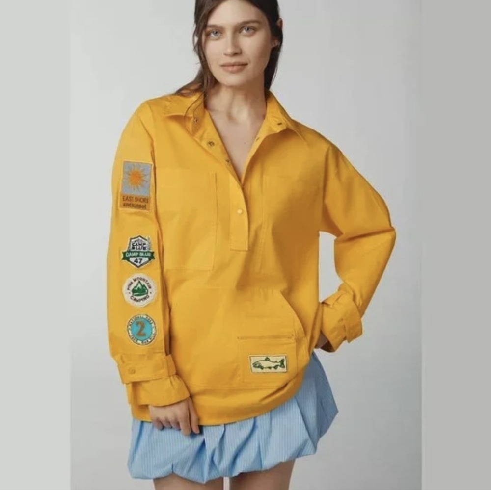 Maeve by Anthropologie Fisherman Long Sleeve Popover Top
